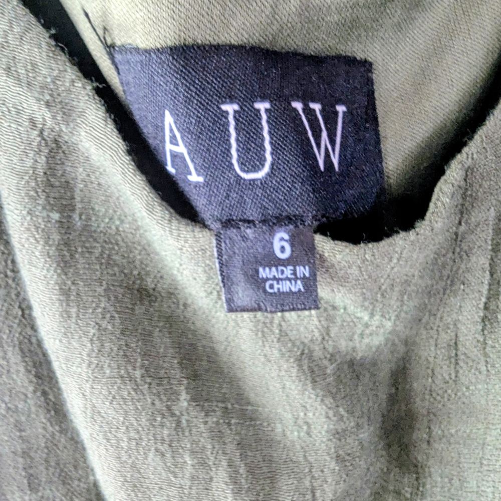 AUW Olive Green Dress - Size 6